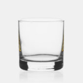 Gepersonaliseerde Initiaal A Monogram Gold Typogra Whisky Glas (Rechts)