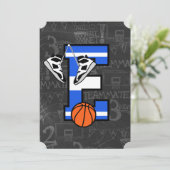Gepersonaliseerde Initiaal basketbal letter E Kaart (Staand voorkant)