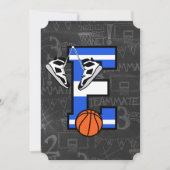 Gepersonaliseerde Initiaal basketbal letter E Kaart (Voorkant)