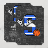 Gepersonaliseerde Initiaal basketbal letter S Kaart (Voorkant / Achterkant)