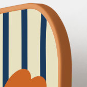 Gepersonaliseerde Initiaal Bloemen Strepen Multico Pickleball Paddle (Links Detail)