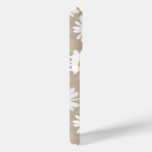 Gepersonaliseerde Initiaal Daisy Pattern Beige Case-Mate iPhone Case (Achterkant / Rechts)