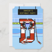 Gepersonaliseerde Initiaal letter D ijshockey Kaart (Voorkant)