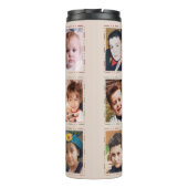 Gepersonaliseerde initiaal naam 6 foto's thermosbeker (Achterkant)