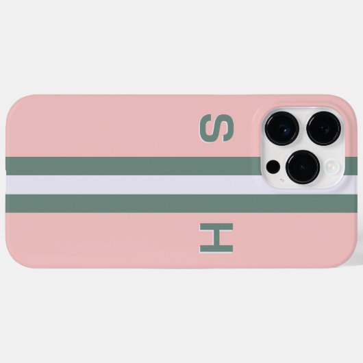 Gepersonaliseerde initiaal streep Case-Mate iPhone case (Achterkant (horizontaal))
