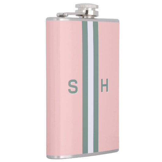 Gepersonaliseerde initiaal streep heupfles (Rechts)