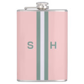 Gepersonaliseerde initiaal streep heupfles (Voorkant)