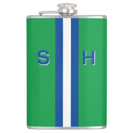 Gepersonaliseerde initiaal streep heupfles