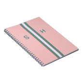 Gepersonaliseerde initiaal streep notitieboek (Rechterzijde)