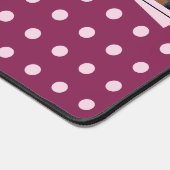 Gepersonaliseerde initialen 3 foto polka dots maro bureaumat (Hoek)