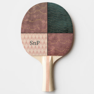 Gepersonaliseerde Initialen 3-Patroon Ontwerp Tafeltennisbatje
