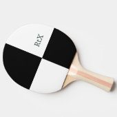 Gepersonaliseerde Initialen B&W Design Tafeltennisbatje (Zijkant)