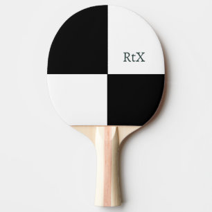 Gepersonaliseerde Initialen B&W Design Tafeltennisbatje