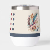 Gepersonaliseerde initialen bloemenhartjes rood bl (Voorkant)