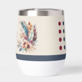 Gepersonaliseerde initialen bloemenhartjes rood bl (Achterkant)