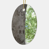 Gepersonaliseerde Initialen die in een boompark zi Keramisch Ornament (Links)