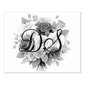 Gepersonaliseerde Initialen en afbeelding stempel (Afrduk)