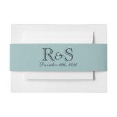 Gepersonaliseerde Initialen en Date Blue Belly Ban Uitnodigingen Wikkel (Voorkant Voorbeeld)