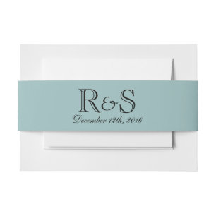 Gepersonaliseerde Initialen en Date Blue Belly Ban Uitnodigingen Wikkel