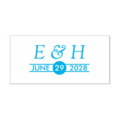 Gepersonaliseerde Initialen en datum Zelfinktende Stempel (Design)