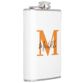 Gepersonaliseerde Initialen en naam Monogram Heupfles (Rechts)