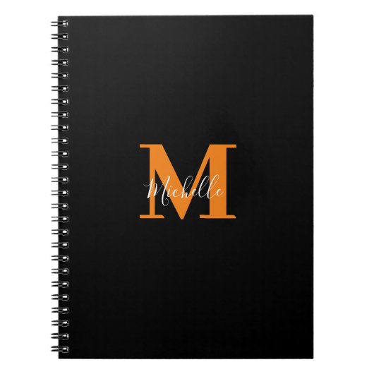 Gepersonaliseerde Initialen en naam Monogram Notitieboek (Voorkant)