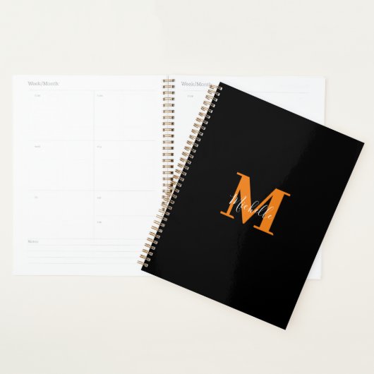 Gepersonaliseerde Initialen en naam Monogram Planner (Display)