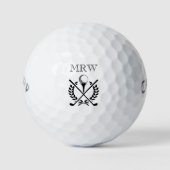 Gepersonaliseerde Initialen Monogram Generic Crest Golfballen (Voorkant)