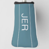 Gepersonaliseerde Initialen Monogram Turquoise Put Golfheadcover (Draai 90)