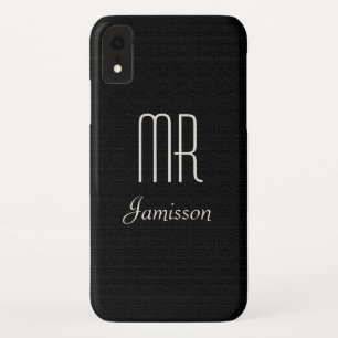 Gepersonaliseerde Initialen MR. Black HIS Case-Mate iPhone Case
