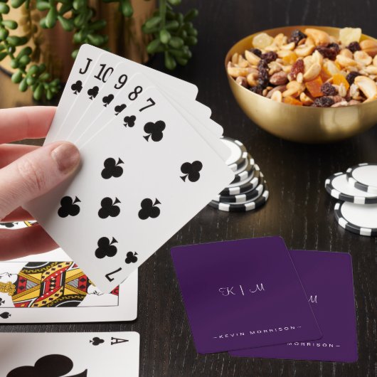 Gepersonaliseerde Initialen Pokerkaarten (Insitu)