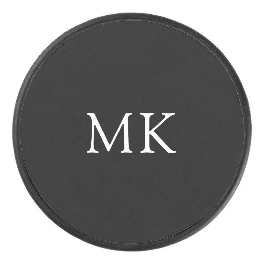 Gepersonaliseerde Initialen van het Monogram Moder Hockey Puck (Voorkant)