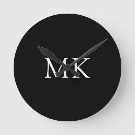 Gepersonaliseerde Initialen van het Monogram Moder Ronde Klok