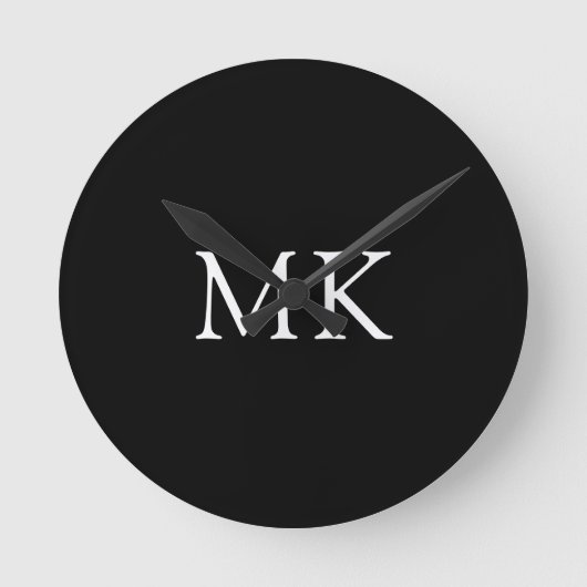 Gepersonaliseerde Initialen van het Monogram Moder Ronde Klok (Voorkant)