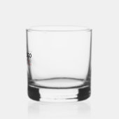 Gepersonaliseerde inline Logo en tekst Eenvoudige Whisky Glas (Links)