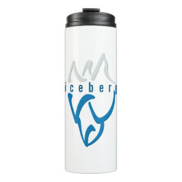 Gepersonaliseerde Inspirerend Blauwe Abstracte Ice Thermosbeker