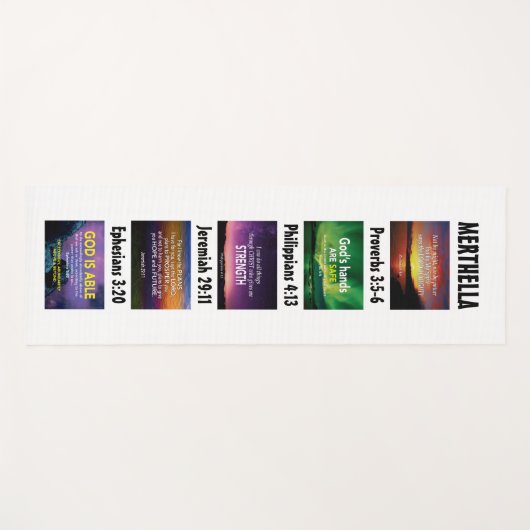 Gepersonaliseerde Inspirerend Christelijke Schrift Yogamat (Voorkant (horizontaal))