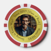 Gepersonaliseerde, Inspirerend foto Shining Birthd Poker Chips (Voorkant)