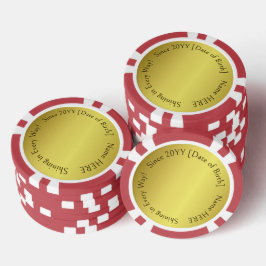 Gepersonaliseerde, Inspirerend foto Shining Birthd Poker Chips