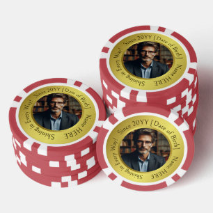 Gepersonaliseerde, Inspirerend foto Shining Birthd Poker Chips