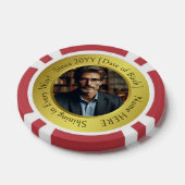 Gepersonaliseerde, Inspirerend foto Shining Birthd Poker Chips (Enkel)