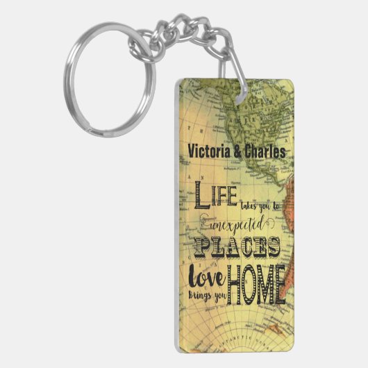 Gepersonaliseerde Inspirerend offerte Sleutelhanger (Voorkant Links)