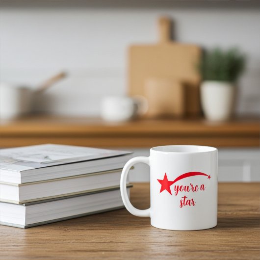 Gepersonaliseerde Inspirerend rode sterren Mok