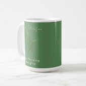 Gepersonaliseerde Inspirerend Sage Morning Gedacht Koffiemok (Voorkant links)