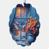 Gepersonaliseerde Inspirerend vakantiewensen Ornament Kaart (Links)