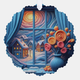 Gepersonaliseerde Inspirerend vakantiewensen Ornament Kaart