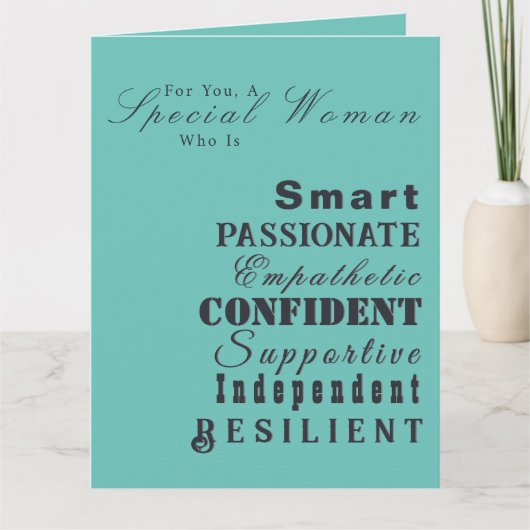 Gepersonaliseerde Inspirerend vrouwen, dank u Kaart (Voorkant)