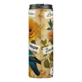 Gepersonaliseerde Inspirerend woorden en  dame Thermosbeker (Achterkant)