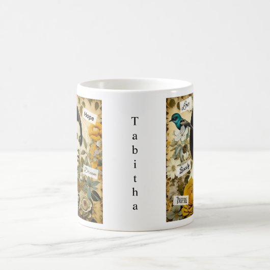 Gepersonaliseerde Inspirerend woorden en  vrouw Koffiemok (Center)