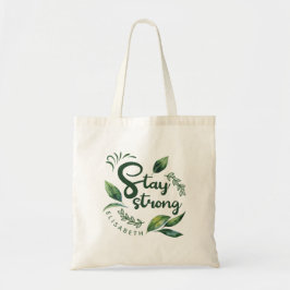 Gepersonaliseerde Inspirerende Citaten met Groene Tote Bag